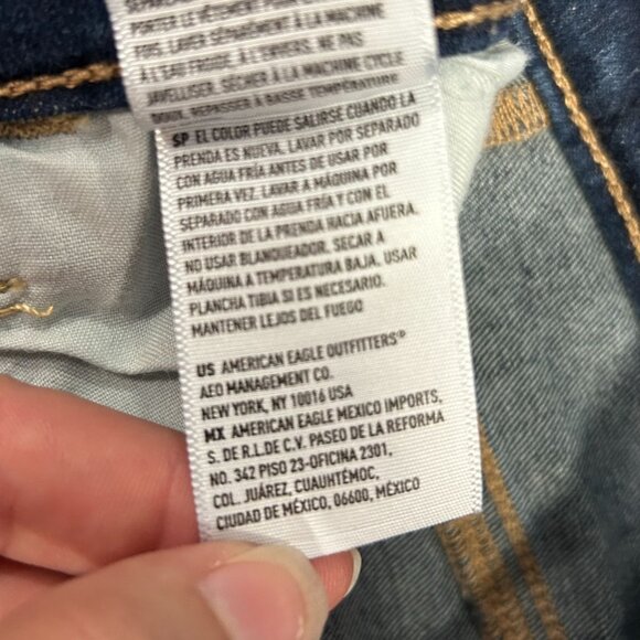 American Eagle Womens 0 Blue Skinny Jeans 360 Next Level Stretch Dark Wash Denim - Picture 10 of 13